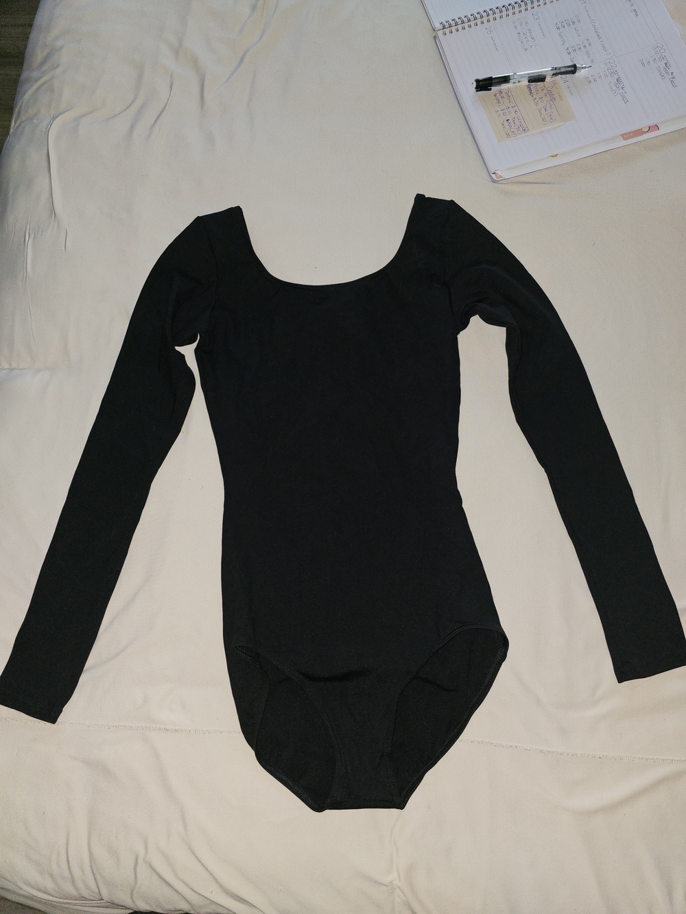 Capezio Black Long-Sleeve Dance Bodysuit